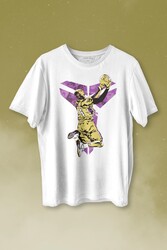 Beyaz T-shirt KOBE BRYANT BLACK MAMBA NBA BASKETBALL Baskılı Tshirt Unisex TİŞÖRT - 1