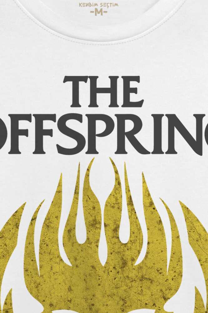 Beyaz T-shirt The Offspring Rock Punk Music Baskılı Unisex Tişört (1)