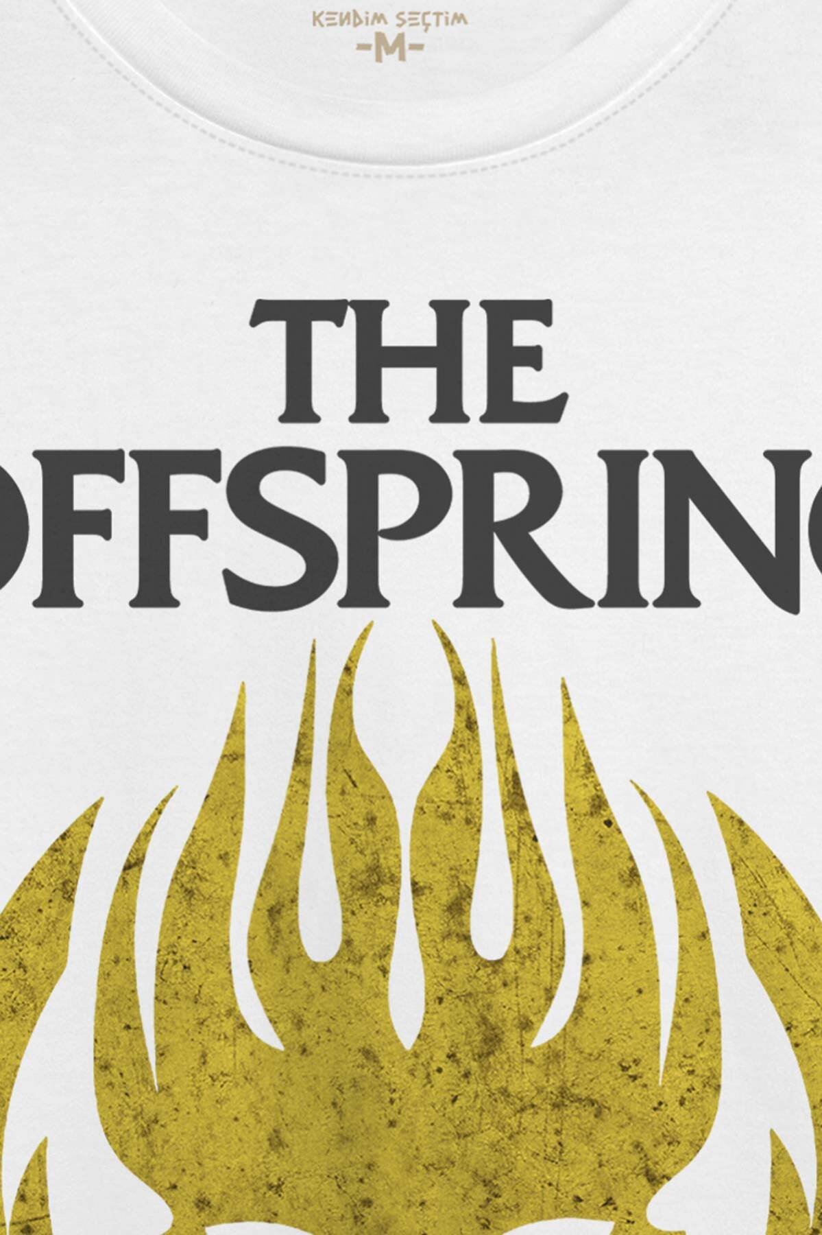 Beyaz T-shirt The Offspring Rock Punk Music Baskılı Unisex Tişört (1)