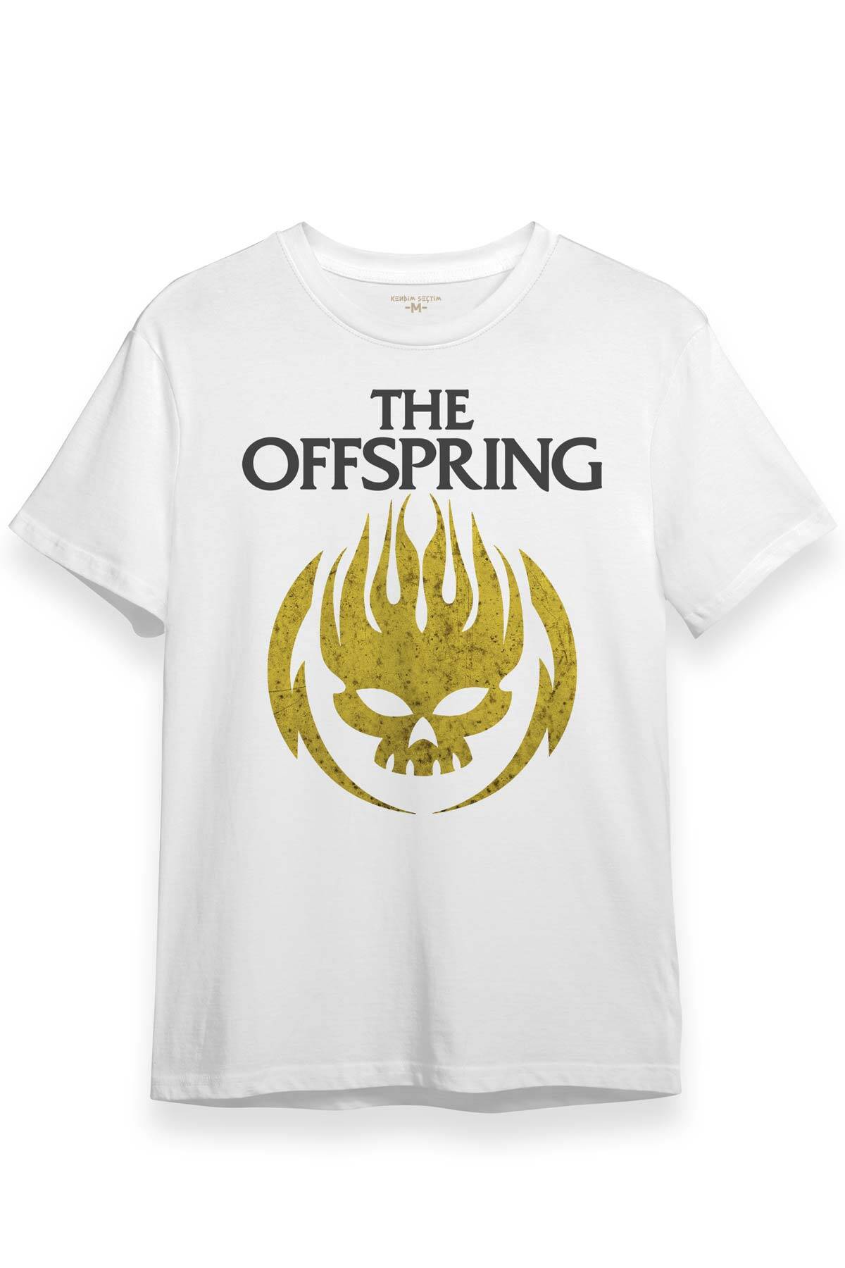 Beyaz T-shirt The Offspring Rock Punk Music Baskılı Unisex Tişört - 1
