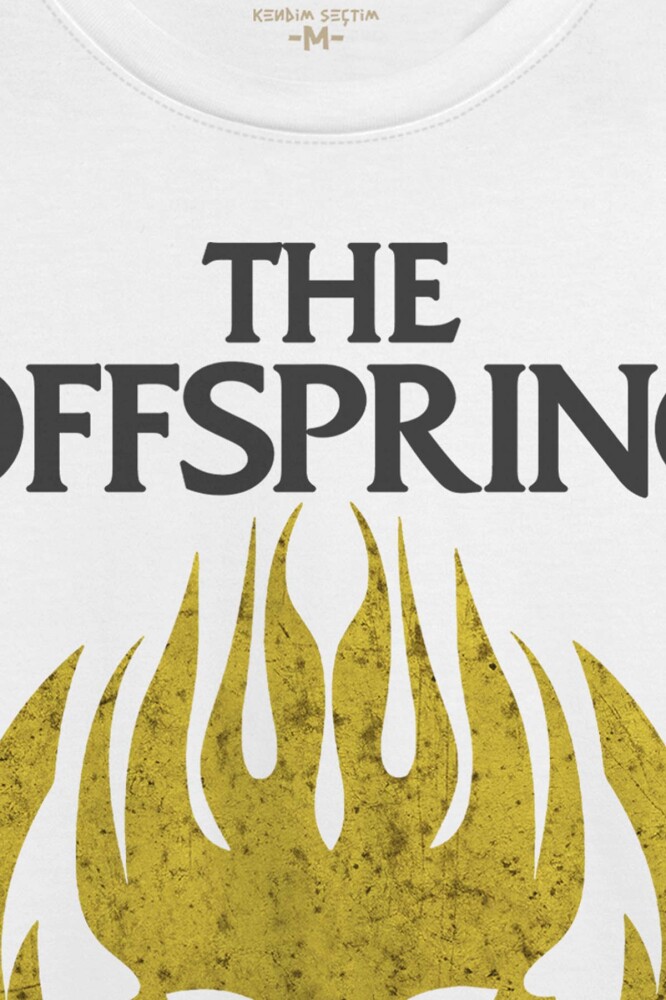 Beyaz T-shirt The Offspring Rock Punk Music Baskılı Unisex Tişört - 2
