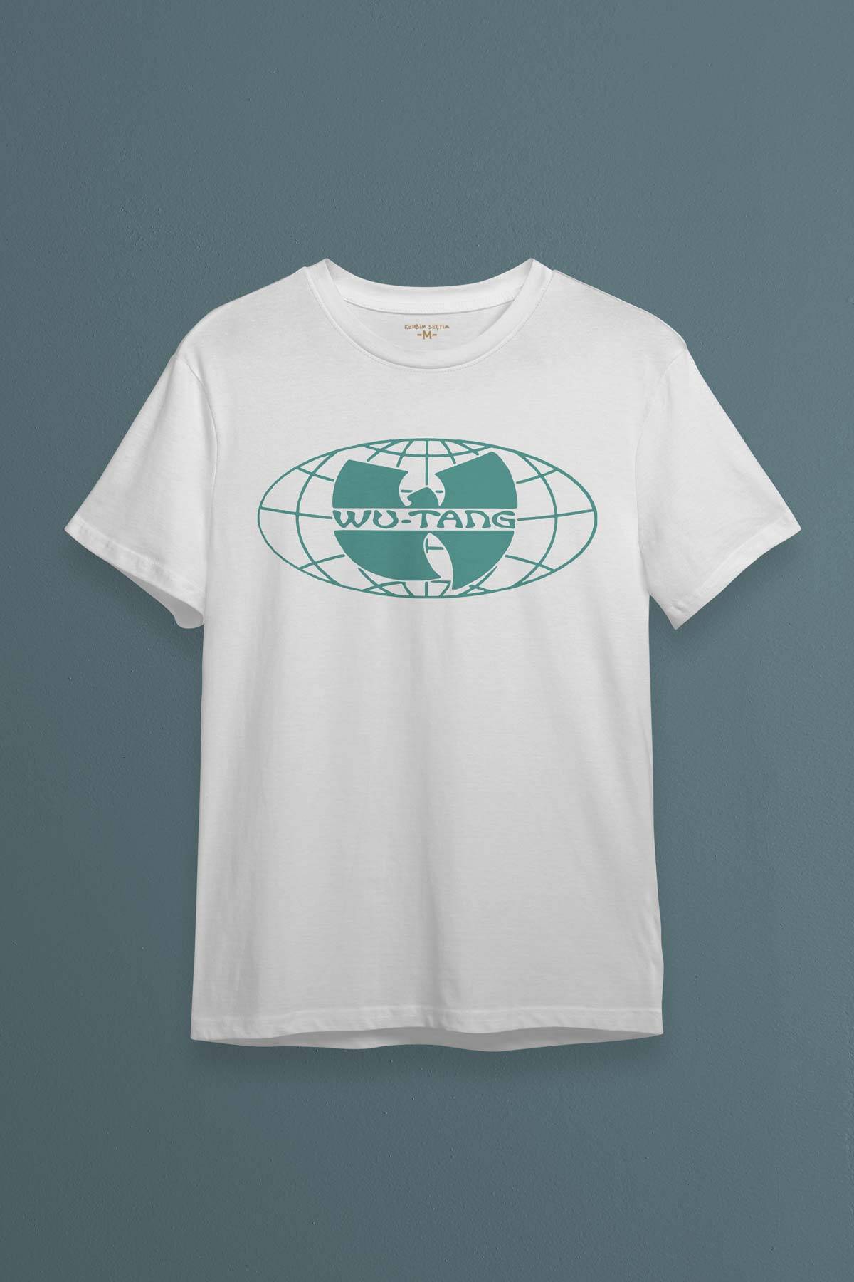 Beyaz T-shirt Wu Tang Clan Pamuklu Y2K Rap Hip Hop New York Kısa Kollu Tişört