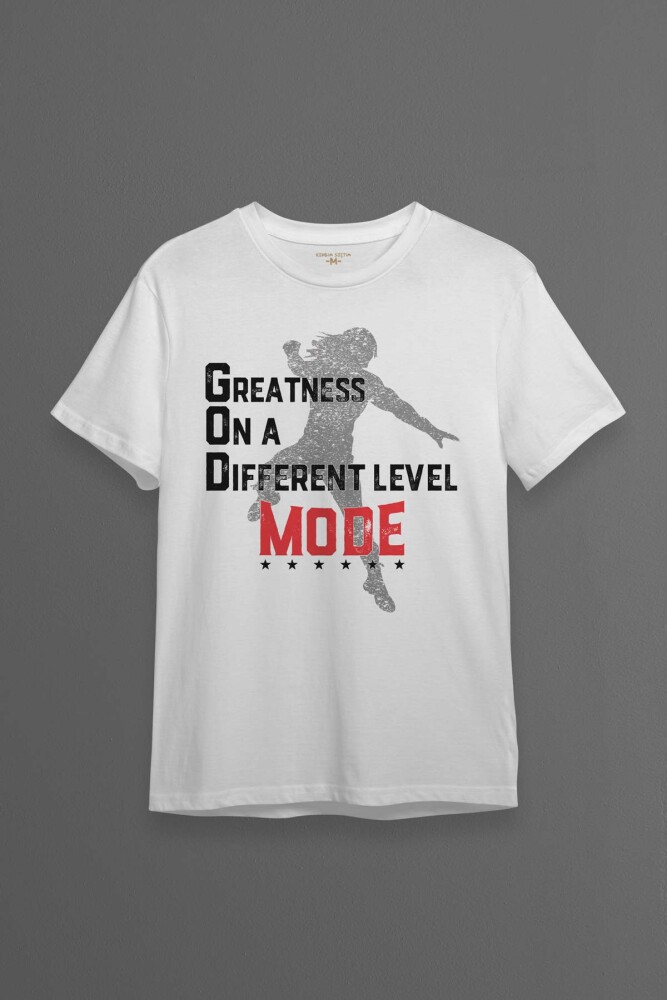 Beyaz Tişört God Mode Roman Reigns Amerikan Güreşi Spor Boks Baskılı T-shirt