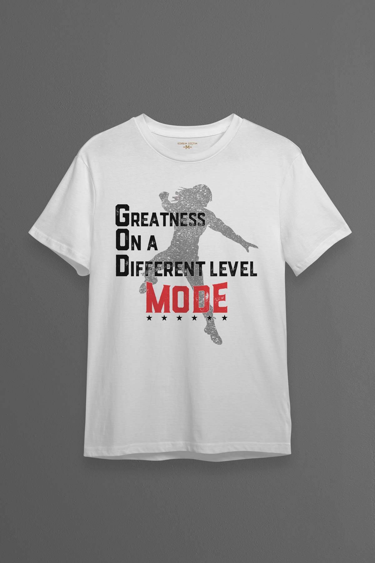 Beyaz Tişört God Mode Roman Reigns Amerikan Güreşi Spor Boks Baskılı T-shirt - 1
