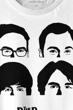 Big Bang Theory Dizi The Beatles Rock Kısa Kollu Baskılı Erkek T-shirt Unisex Tişört - 2