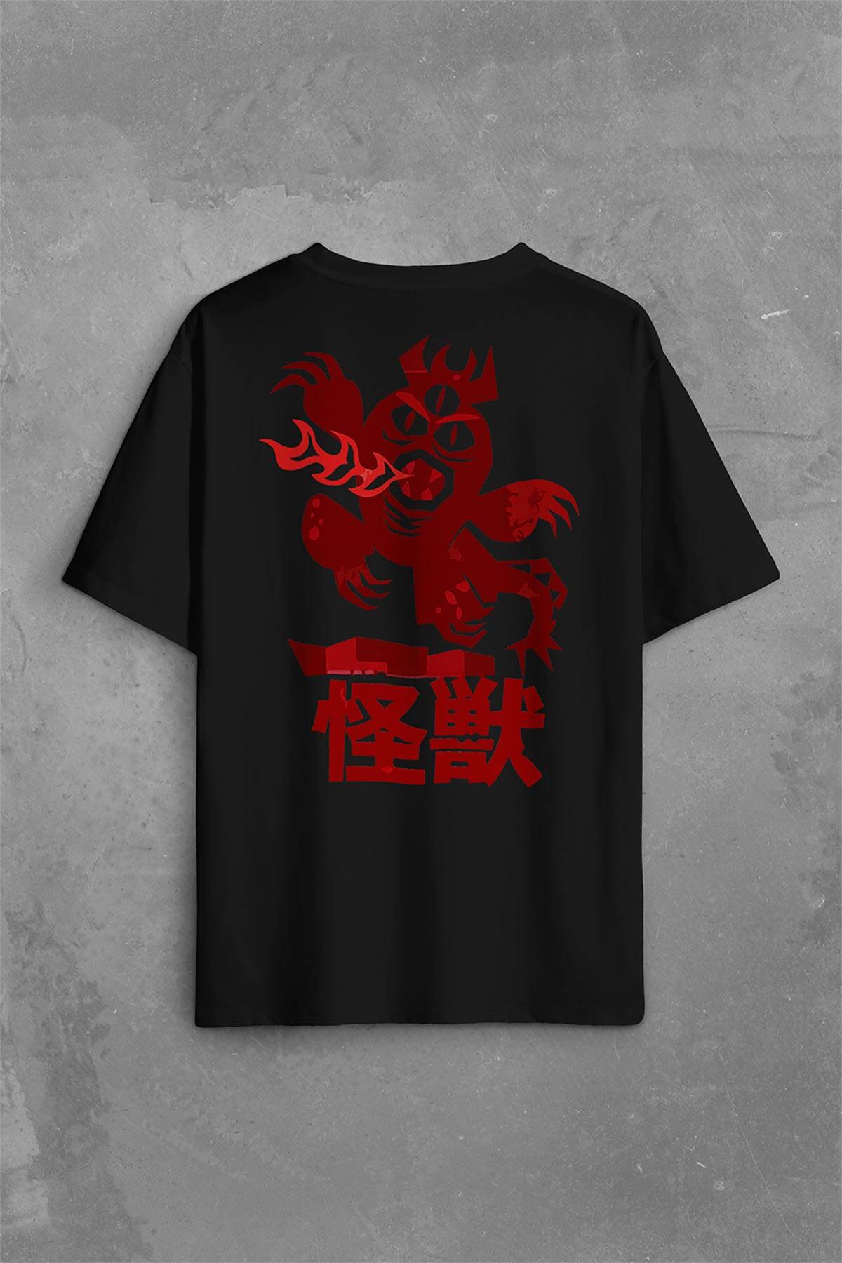 Big Hero 6 Fred Kaiju Büyük Kahraman Sırt Ön Baskılı Oversize Tişört Unisex T-Shirt - 1