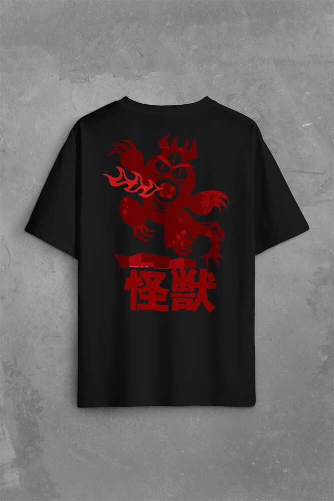 Big Hero 6 Fred Kaiju Büyük Kahraman Sırt Ön Baskılı Oversize Tişört Unisex T-Shirt - 1