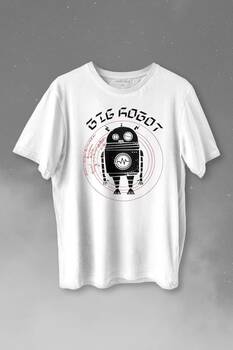 Big Robot 2 Comics Çizgi Film Minimal Dizi Baskılı Tişört Unisex T-shirt - 1