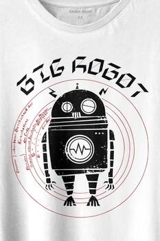Big Robot 2 Comics Çizgi Film Minimal Dizi Baskılı Tişört Unisex T-shirt - 2