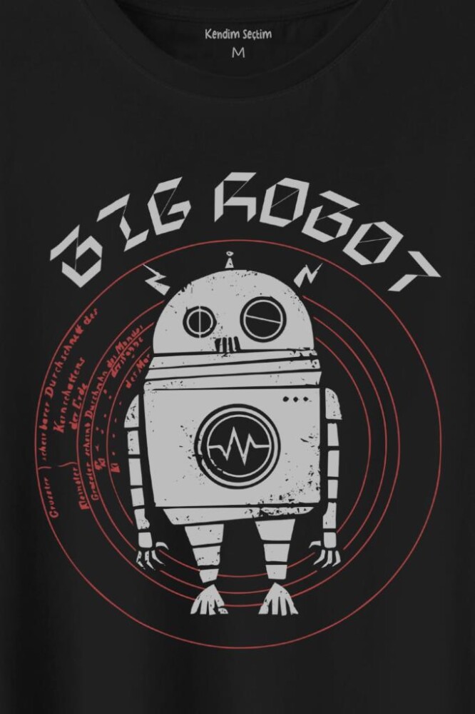 Big Robot 2 Comics Çizgi Film Minimal Dizi Baskılı Tişört Unisex T-Shirt (1)