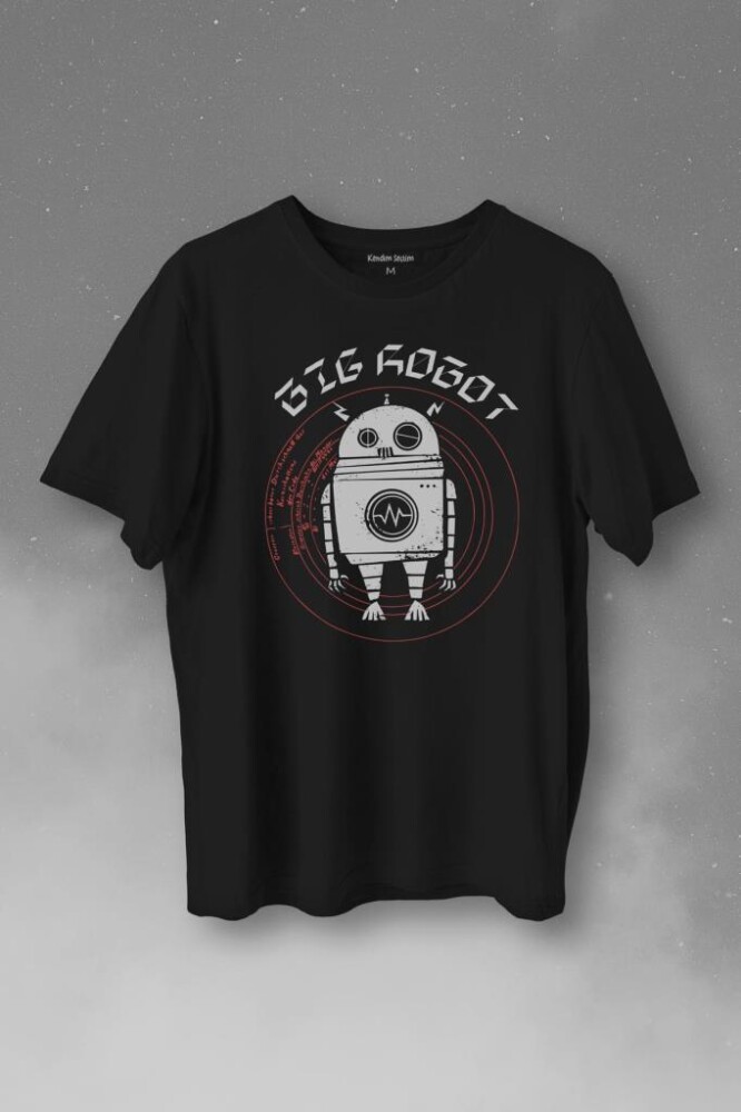 Big Robot 2 Comics Çizgi Film Minimal Dizi Baskılı Tişört Unisex T-Shirt - KENDİM SEÇTİM