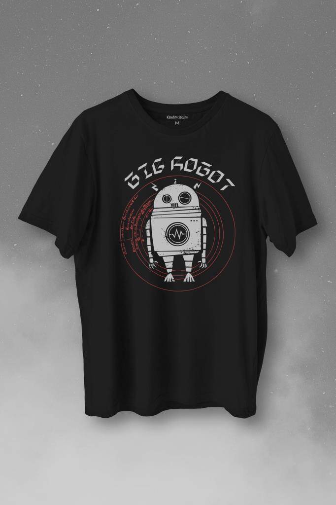 Big Robot 2 Comics Çizgi Film Minimal Dizi Baskılı Tişört Unisex T-Shirt - 1