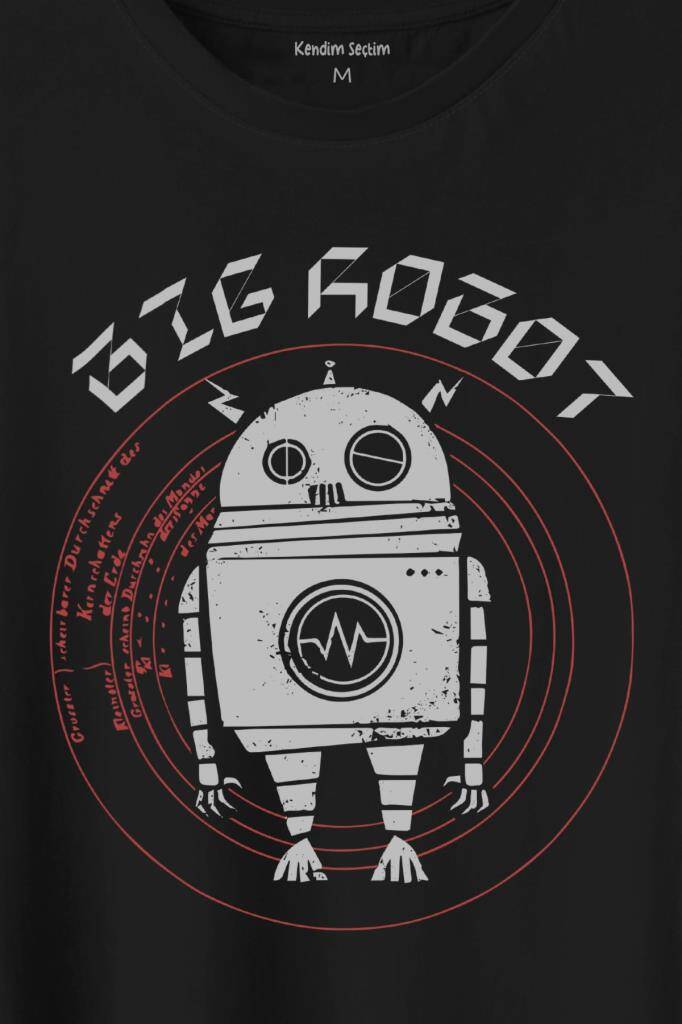 Big Robot 2 Comics Çizgi Film Minimal Dizi Baskılı Tişört Unisex T-Shirt - 2