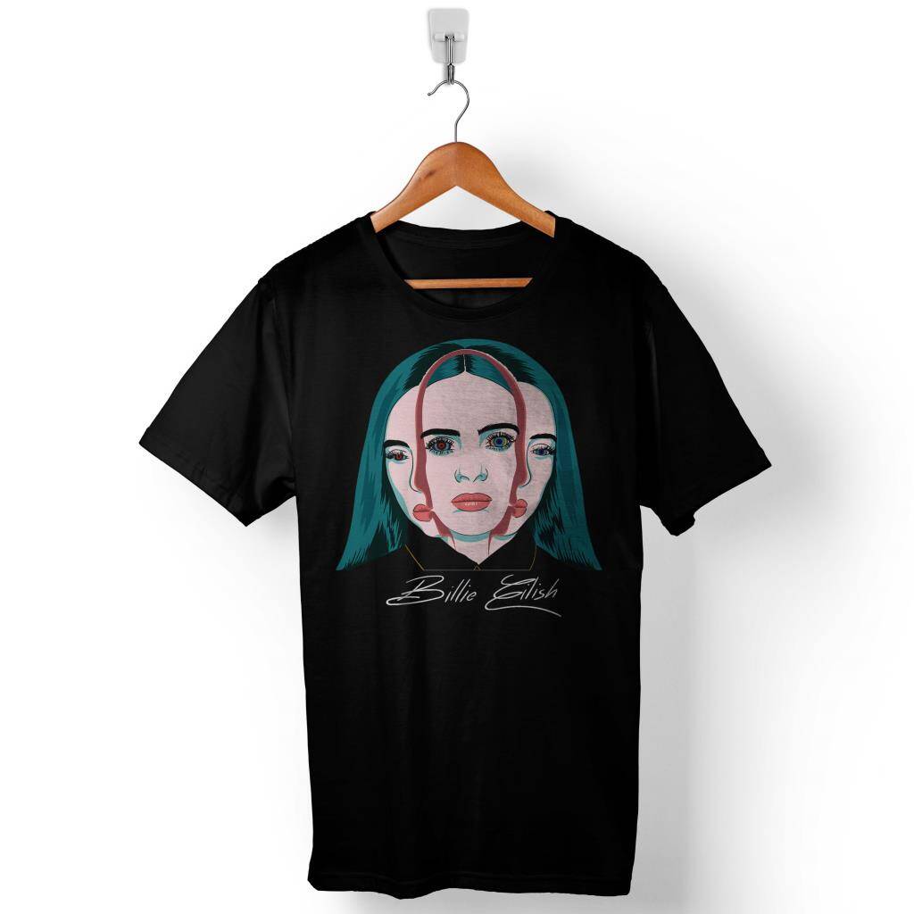 Billie Eilish BillieEilish Ocean Eyes Baskılı Tişört Unisex T-Shirt - 1