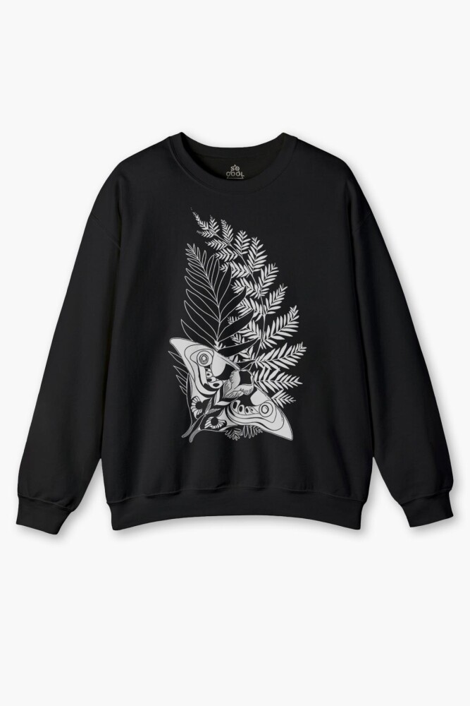 Bisiklet Yaka Sweatshirt Firefly Oyun Game Last Of Us Kelebek Siyah Baskılı Sweat - So Cool