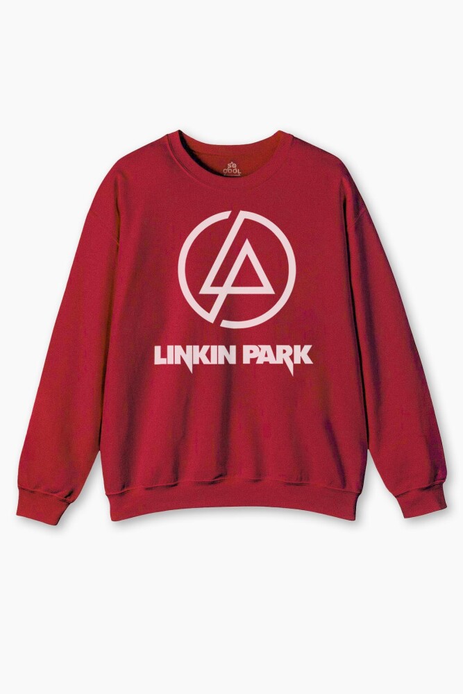 Bisiklet Yaka Sweatshirt Linkin Park Chster Bennington Müzik Music Rock Baskılı Sweat Sweet - 1