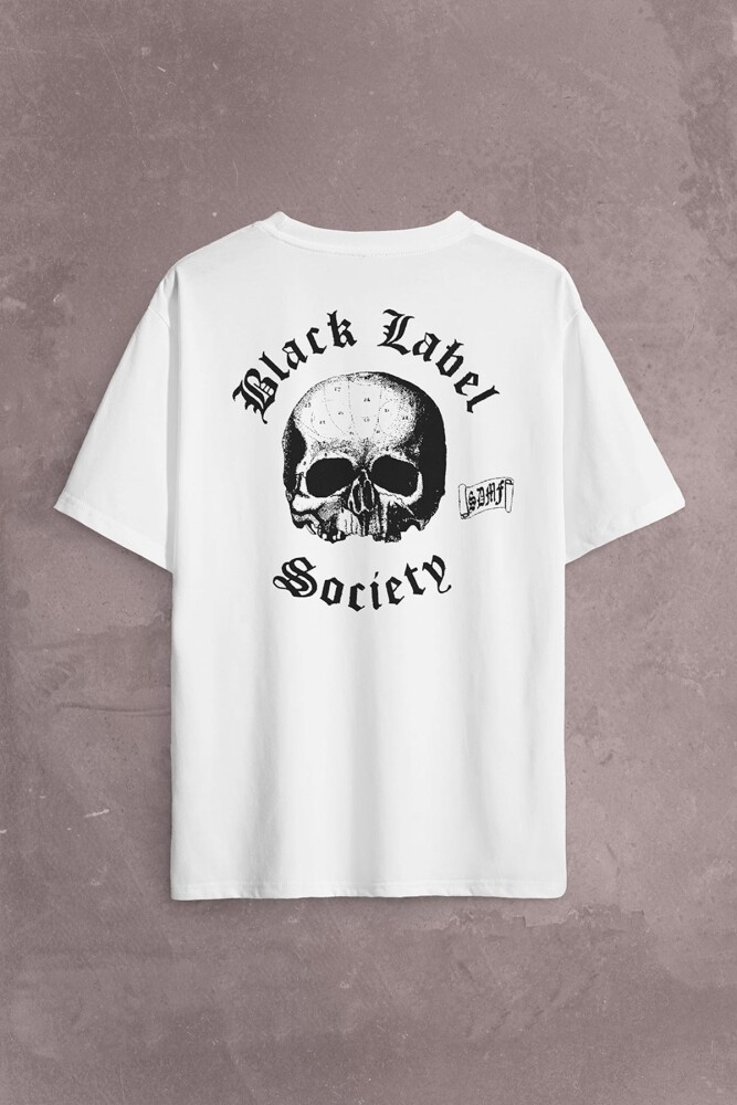 Black Label Socıety Anarchy Sırt Ön Baskılı Oversize Tişört Unisex T-Shirt (1)