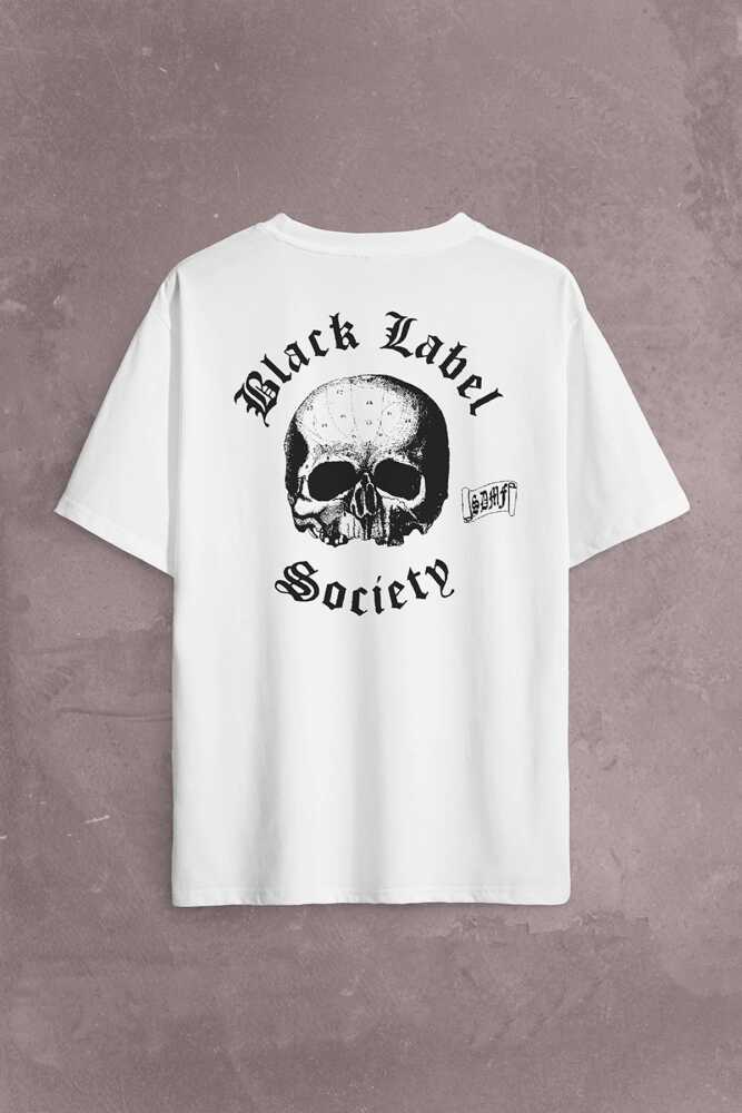 Black Label Socıety Anarchy Sırt Ön Baskılı Oversize Tişört Unisex T-Shirt (1)