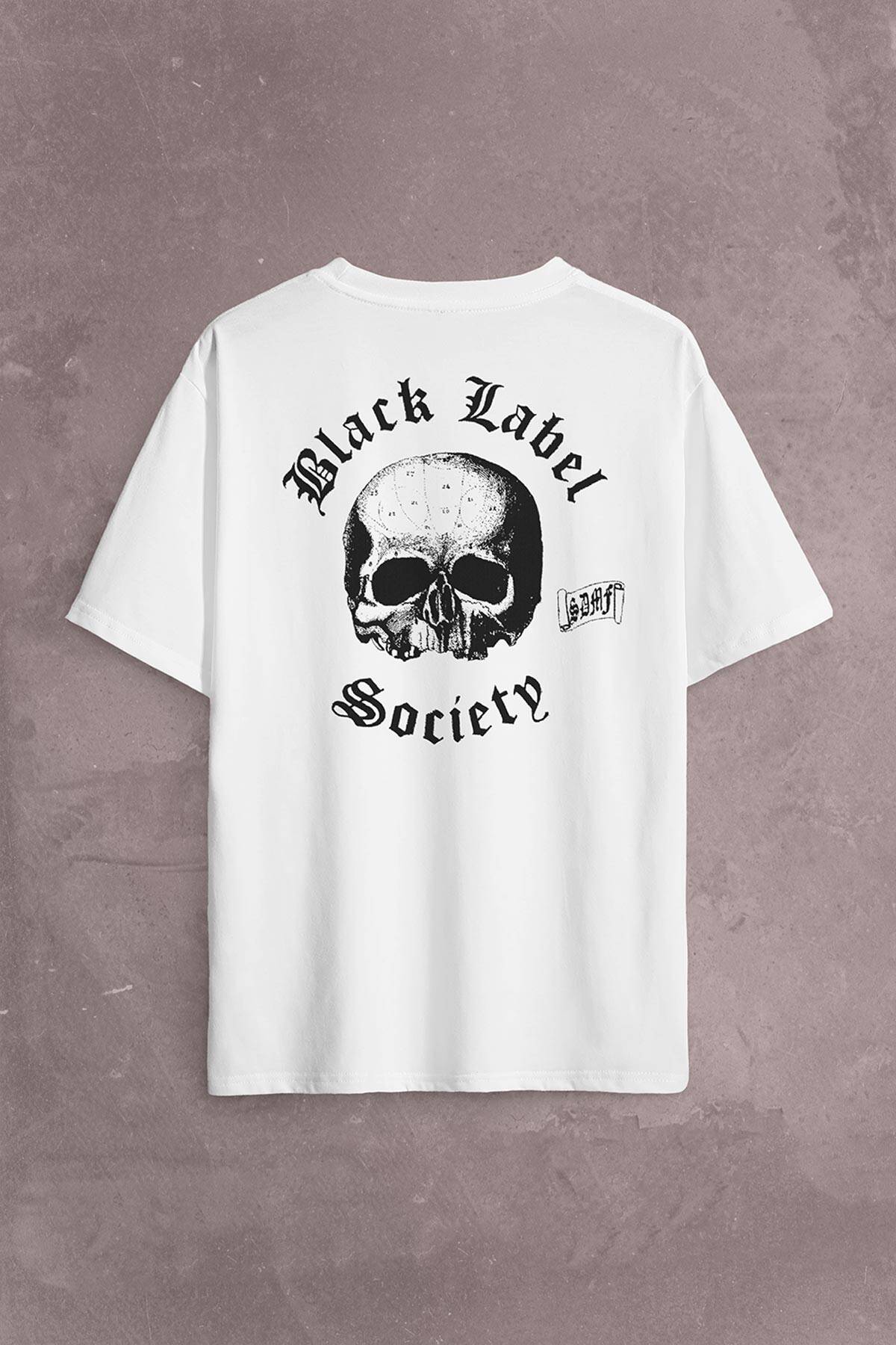 Black Label Socıety Anarchy Sırt Ön Baskılı Oversize Tişört Unisex T-Shirt - 2