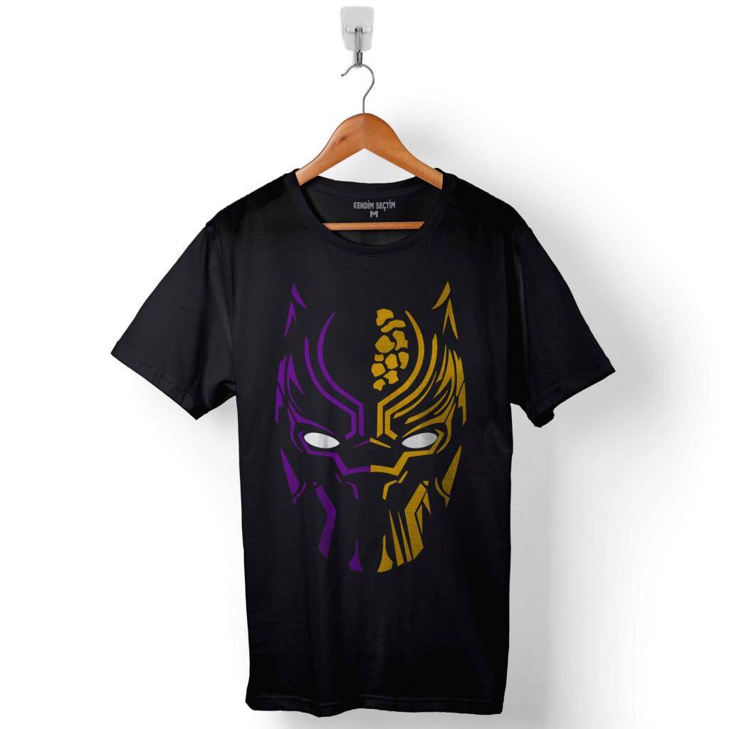 Black Panther Sinema Filmi 2018 Baskılı Tişört Unisex T-Shirt - 1