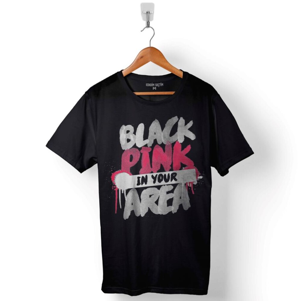 Black Pink BlackPink Kaset Müzik Güney Kore Baskılı Tişört Unisex T-Shirt - 1