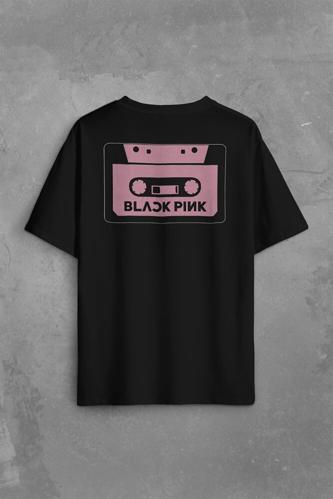 Black Pink BlackPink Kaset Müzik Güney Kore Sırt Ön Baskılı Oversize Tişört Unisex T-Shirt OVR12S1989 - 2
