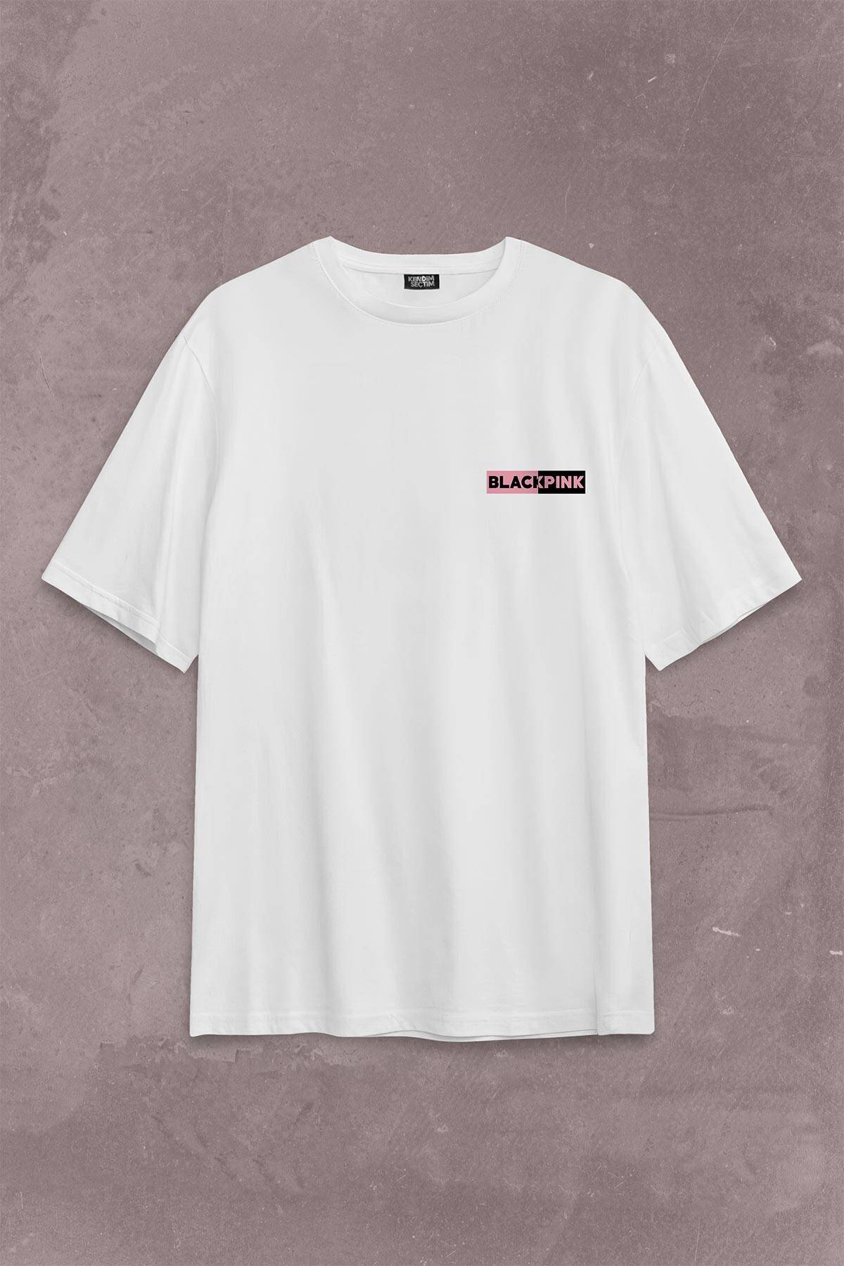 Black Pink BlackPink Kaset Müzik Güney Kore Sırt Ön Baskılı Oversize Tişört Unisex T-Shirt OVR12B1984 - 1