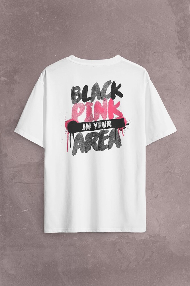 Black Pink BlackPink Kaset Müzik Güney Kore Sırt Ön Baskılı Oversize Tişört Unisex T-Shirt OVR12B1984 - 2