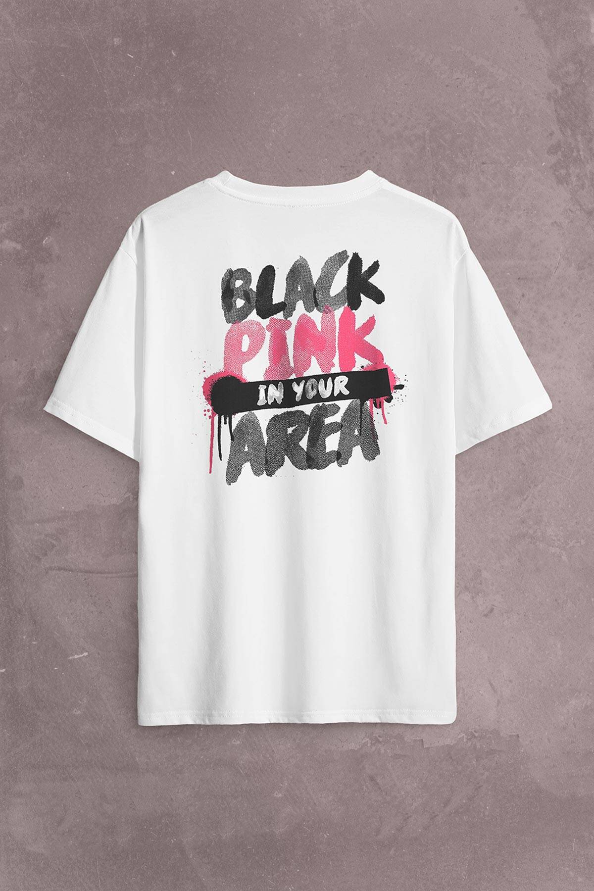 Black Pink BlackPink Kaset Müzik Güney Kore Sırt Ön Baskılı Oversize Tişört Unisex T-Shirt OVR12B1984 (1)