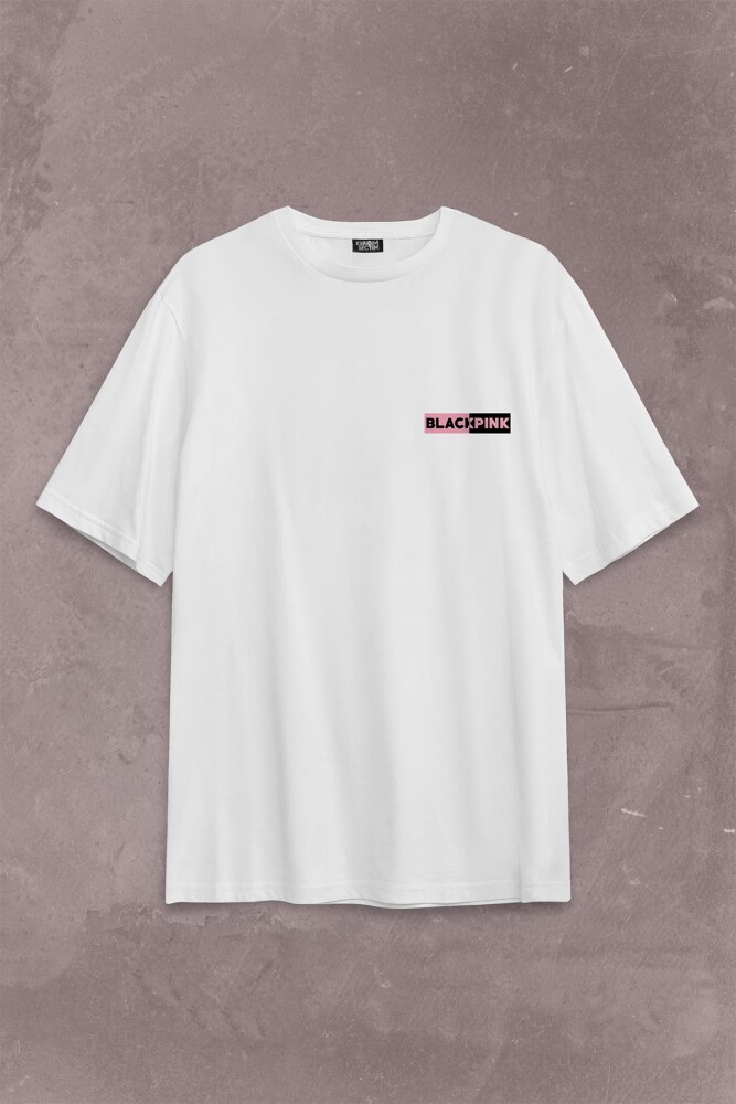 Black Pink BlackPink Kaset Müzik Güney Kore Sırt Ön Baskılı Oversize Tişört Unisex T-Shirt OVR12B1985 - 2