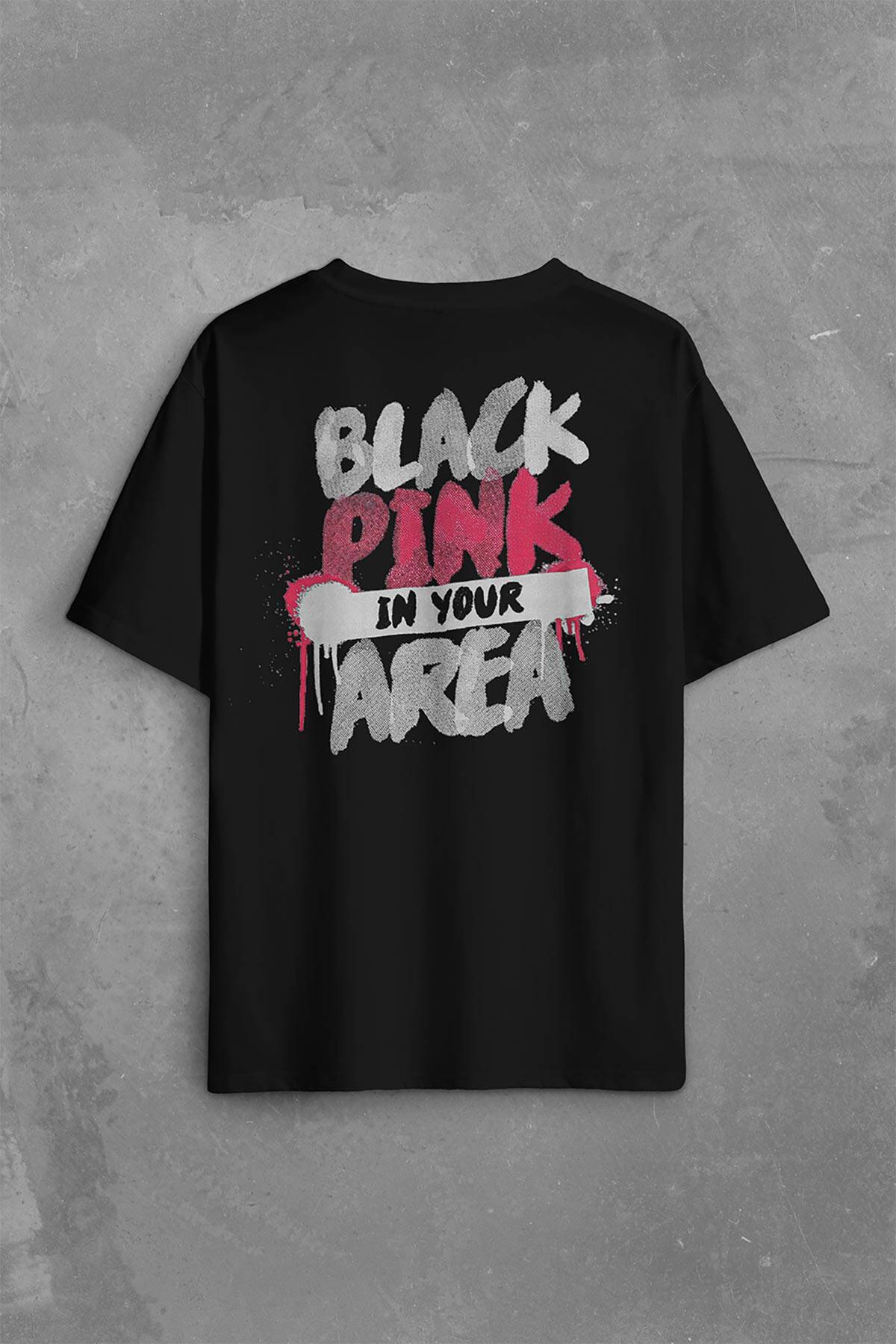 Black Pink BlackPink Kaset Müzik Güney Kore Sırt Ön Baskılı Oversize Tişört Unisex T-Shirt OVR12S1984 - 2