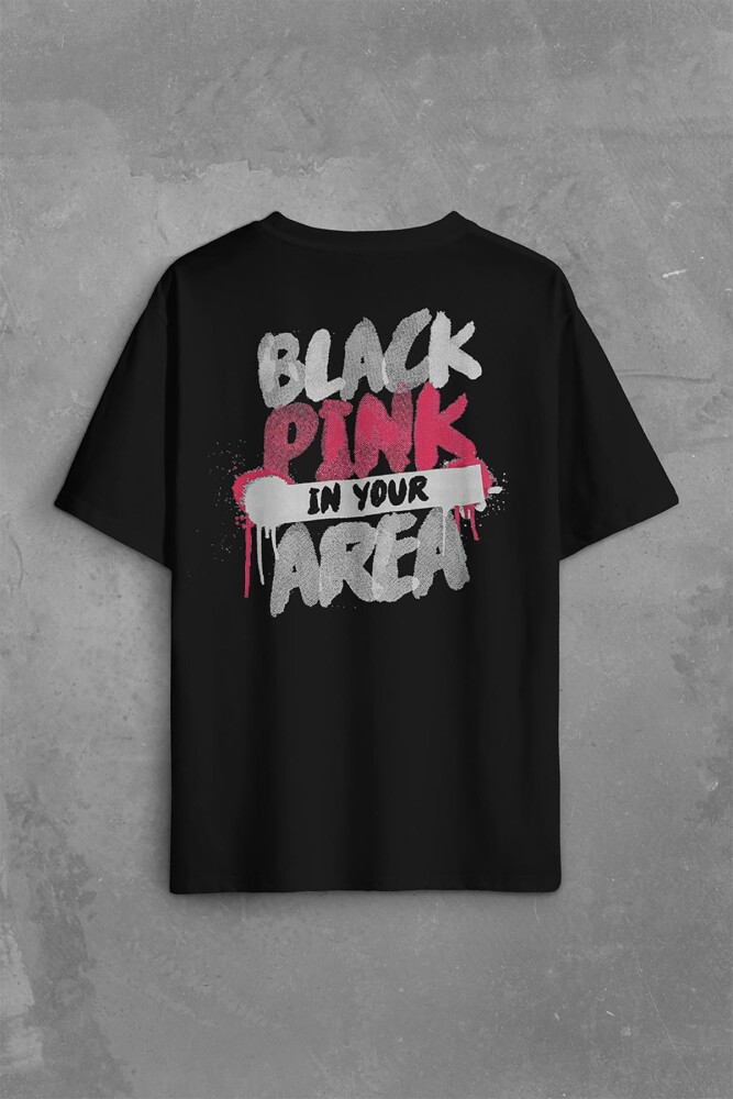 Black Pink BlackPink Kaset Müzik Güney Kore Sırt Ön Baskılı Oversize Tişört Unisex T-Shirt OVR12S1984 (1)