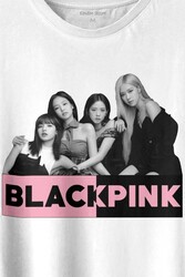 Black Pink Grubu Karakterleri Sanatçıları Baskılı Tişört Unisex T-shirt - 2