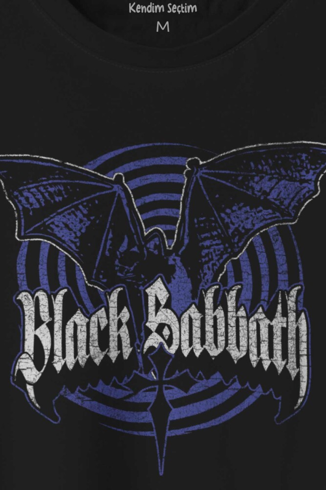 Black Sabbath Rock Müzik Ozzy Metal Music Yarasa Baskılı Tişört Unisex T-shirt - 2