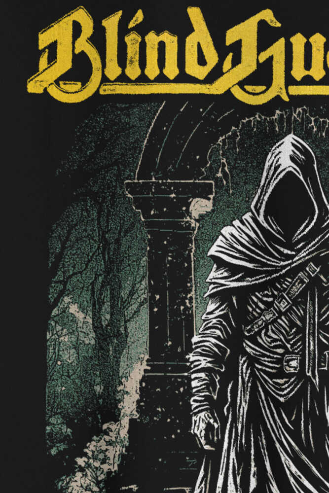 Blind Guardian Siyah Oversize Tişört Power Metal Music Baskılı Unisex T-shirt - 5