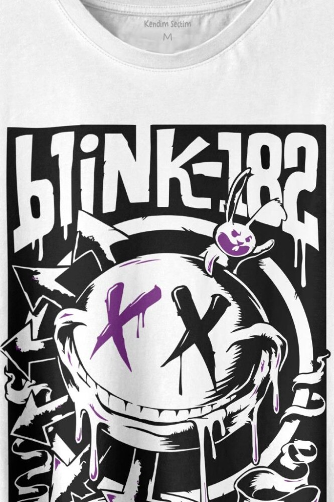 Blink 182 Punk 20 Years Yirminci Yıl Rock Music Müzik Baskılı Tişört Unisex T-shirt - 2