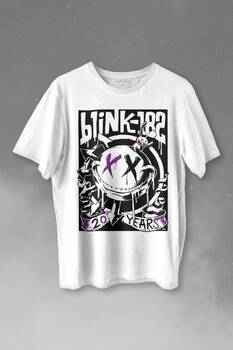 Blink 182 Punk 20 Years Yirminci Yıl Rock Music Müzik Baskılı Tişört Unisex T-shirt - 1