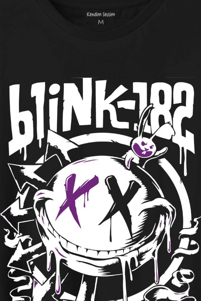 Blink 182 Punk 20 Years Yirminci Yıl Rock Music Müzik Baskılı Tişört Unisex T-Shirt - 2