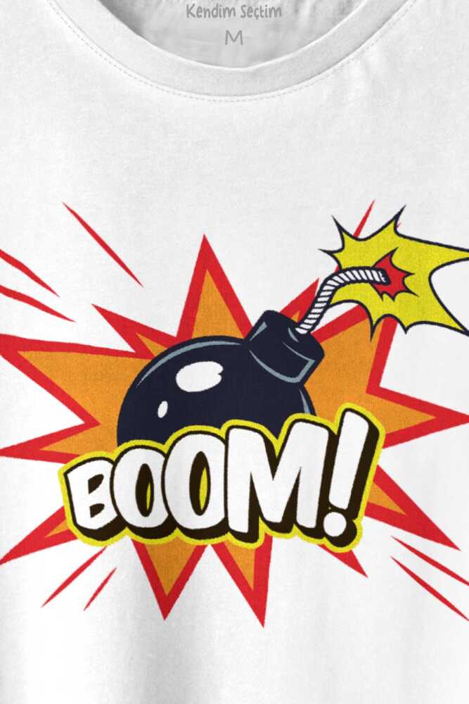 Boom Bomba Eğlenceli Funny El Bombası Baskılı Tişört Unisex T-shirt - 2