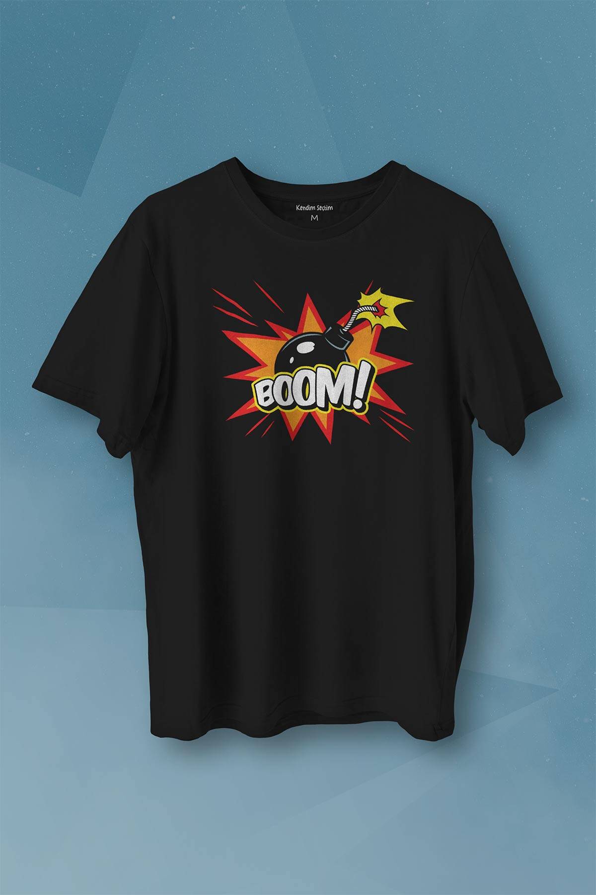 Boom Bomba Eğlenceli Funny El Bombası Baskılı Tişört Unisex T-shirt - 1