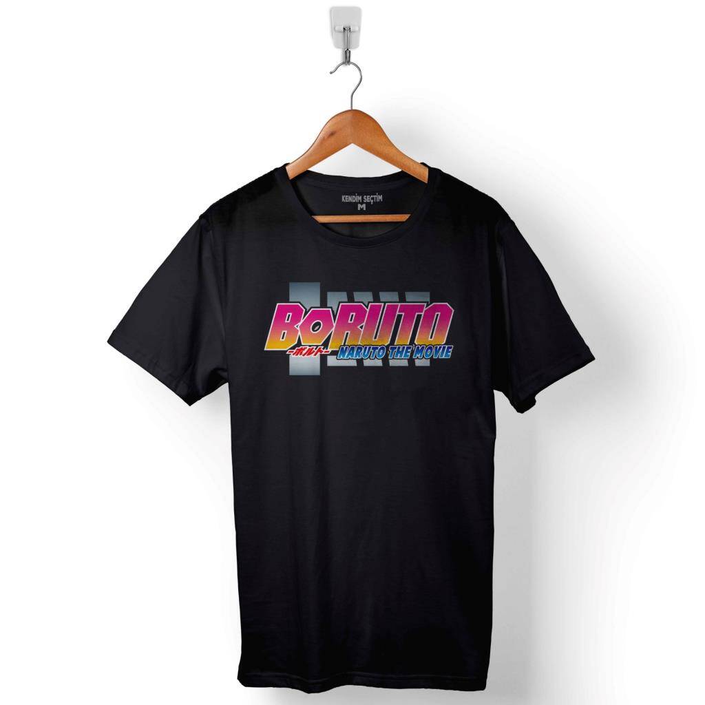 Boruto Naruto The Movie Logo Baskılı Tişört Unisex T-Shirt - 1