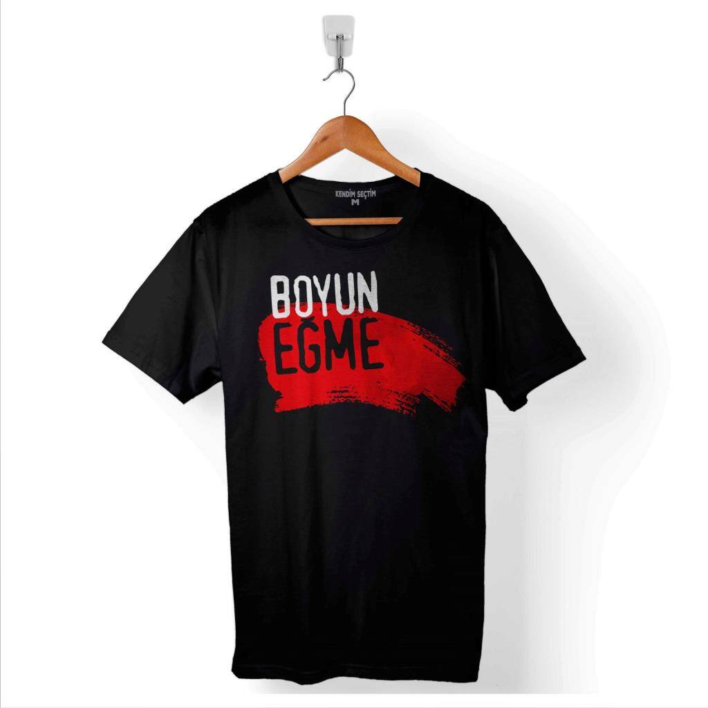 Boyun Eğme Eylem Direniş Protesto Baskılı Tişört Unisex T-Shirt - 1