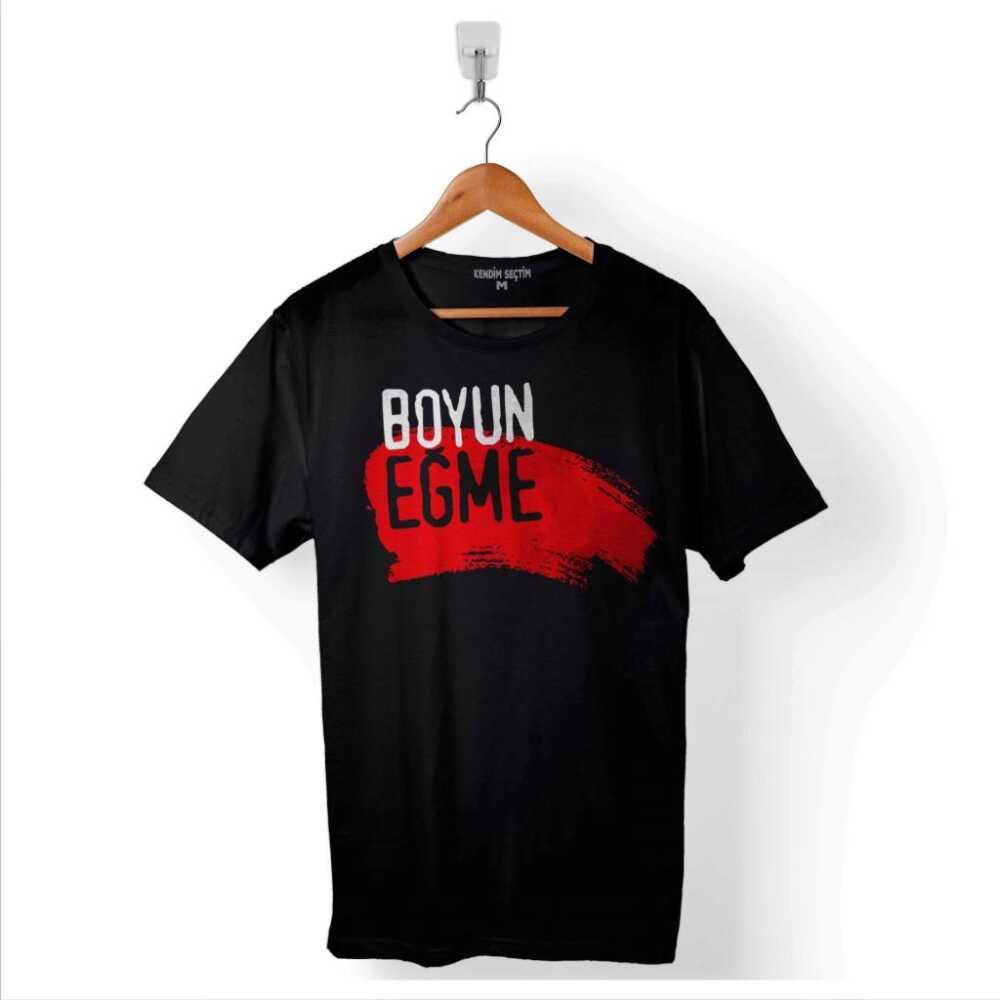 Boyun Eğme Eylem Direniş Protesto Baskılı Tişört Unisex T-Shirt - 1