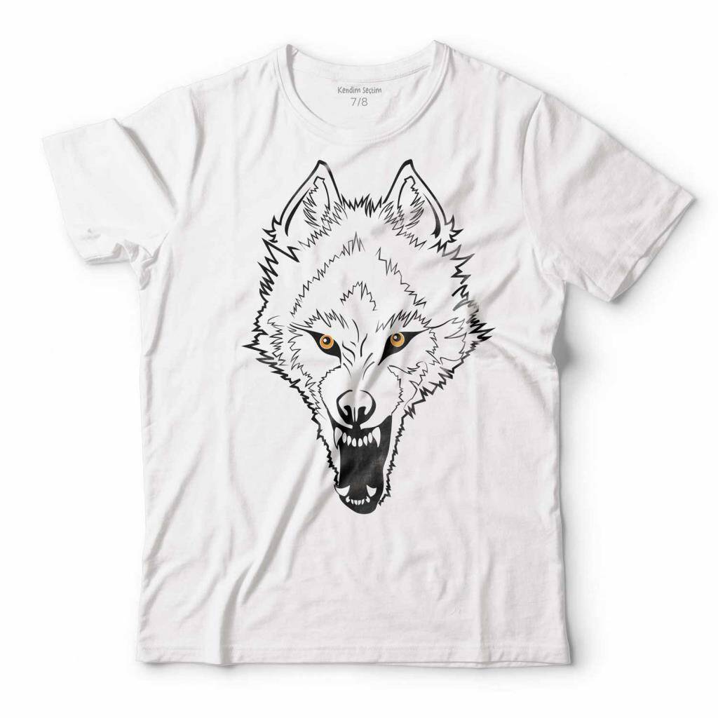 BOZKURT HEAD WOLF KURT KAFASI ÇOCUK TİŞÖRT