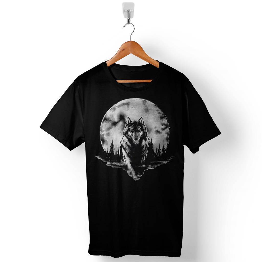 Bozkurt Head Wolf Kurt Kafası Göktürk Baskılı Tişört Unisex T-Shirt - 1