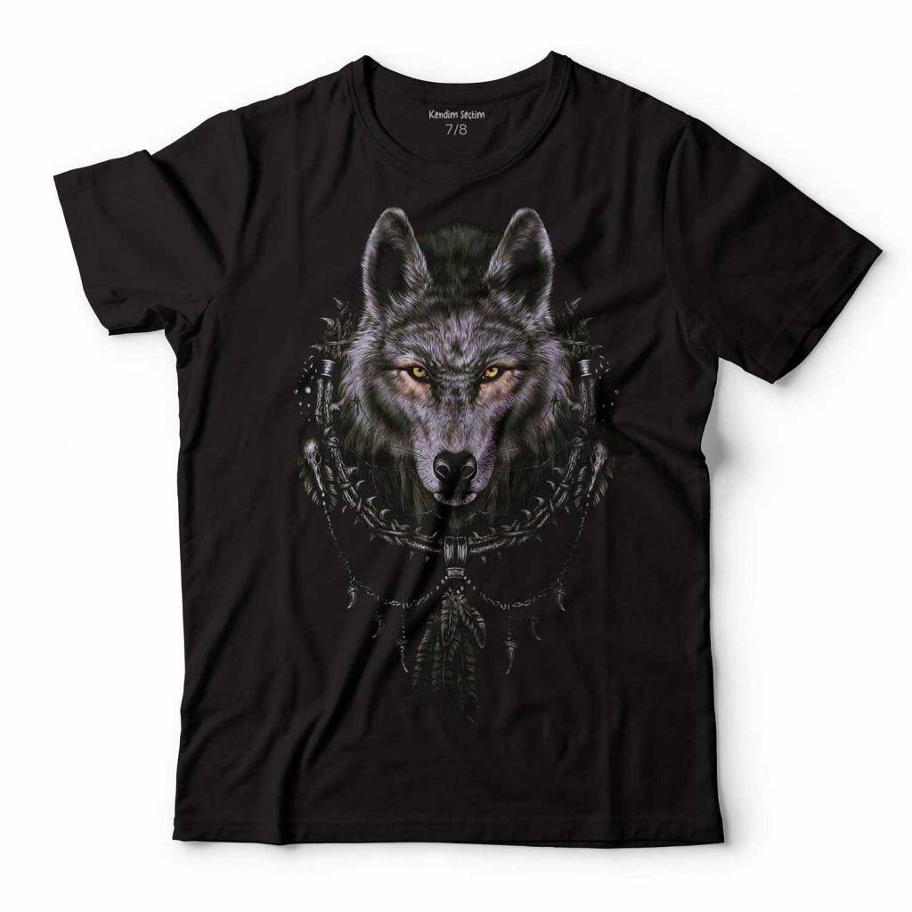 BOZKURT HEAD WOLF KURT KAFASI GÖKTÜRK ÇOCUK TİŞÖRT