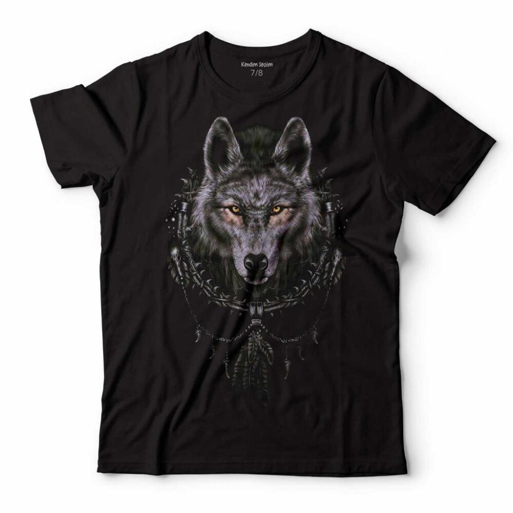 BOZKURT HEAD WOLF KURT KAFASI GÖKTÜRK ÇOCUK TİŞÖRT - 1