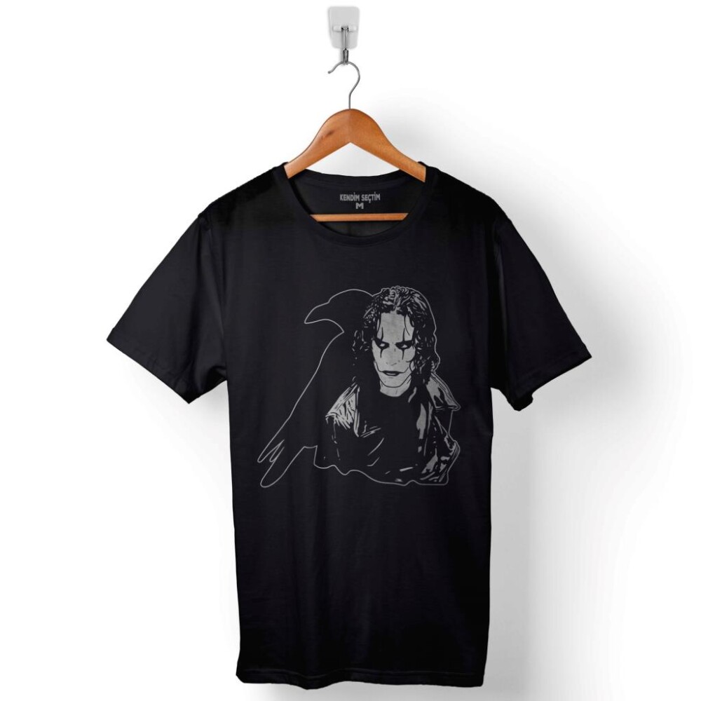 Brandon Lee The Crow Face Ölümsüz Aşk Baskılı Tişört Unisex T-Shirt - 1