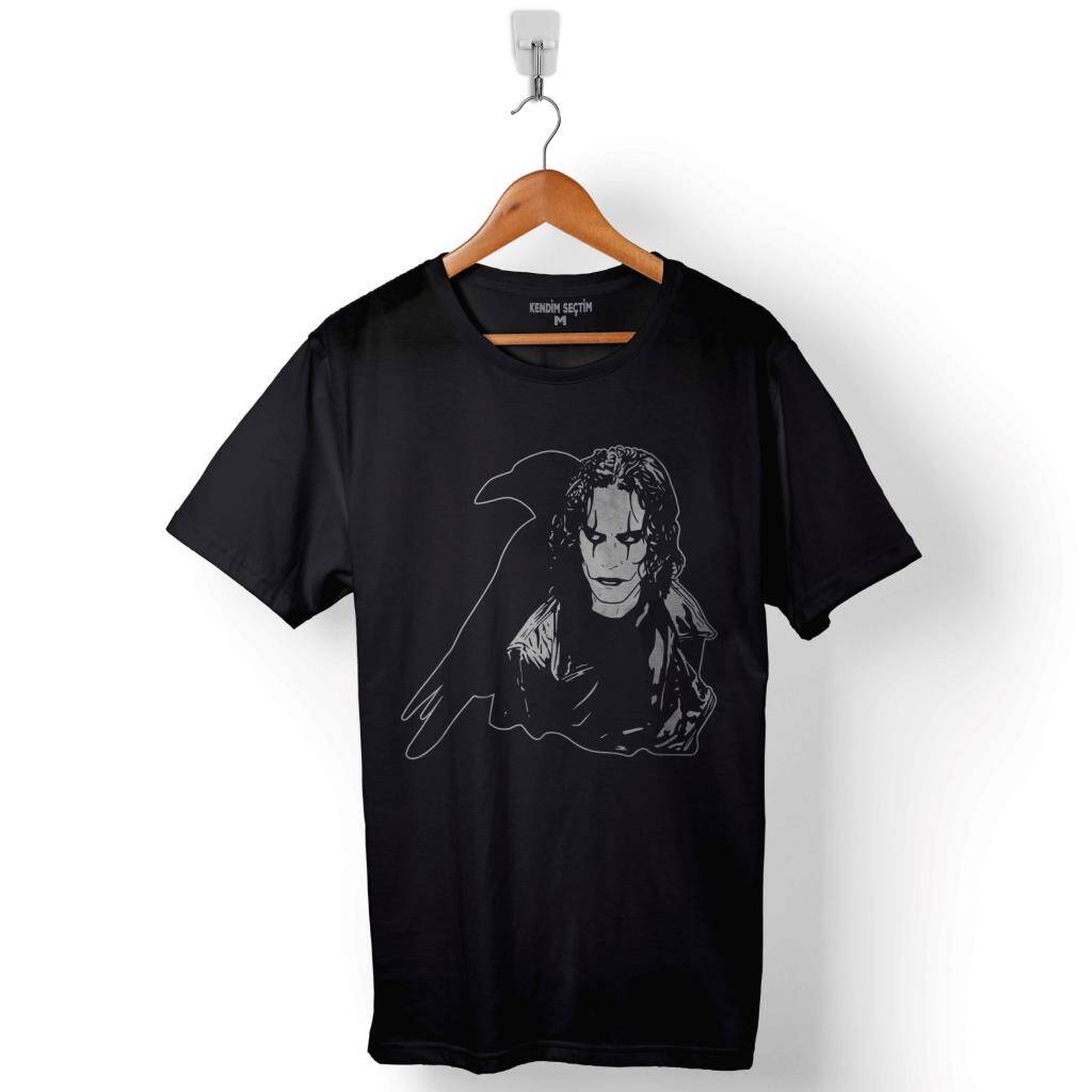 Brandon Lee The Crow Face Ölümsüz Aşk Baskılı Tişört Unisex T-Shirt - 1