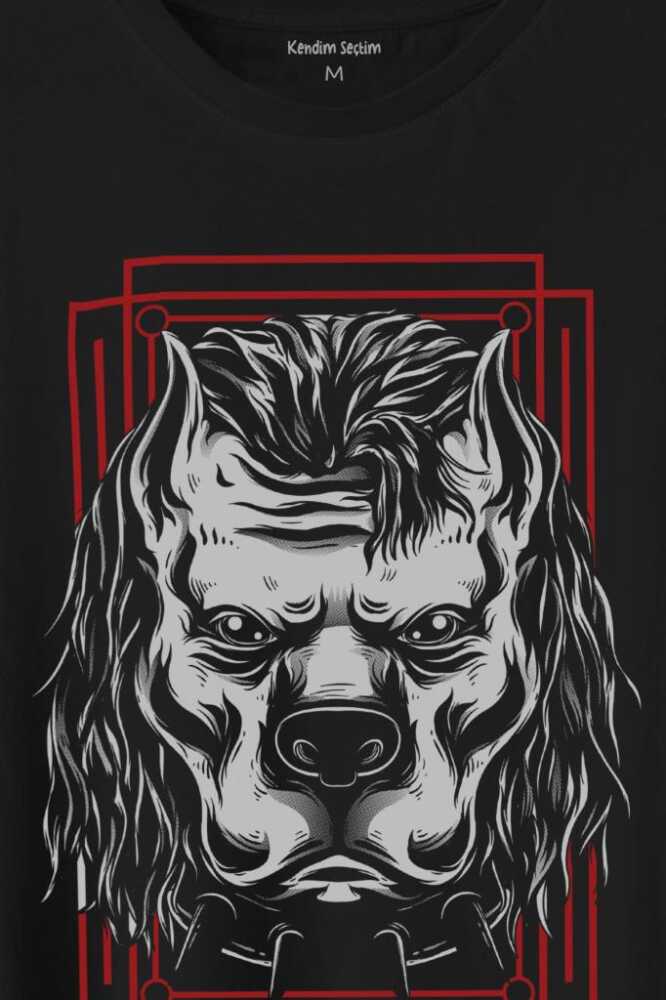 Brave Dog Head Stay Strong Güçlü Kal Gym Spor Baskılı Tişört Unisex T-Shirt - 2